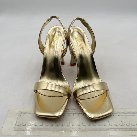 Zszszsu Gold High Heel Sandals Open Toe Slingback Slides Party Prom Summer Shoes - Picture 2 of 7